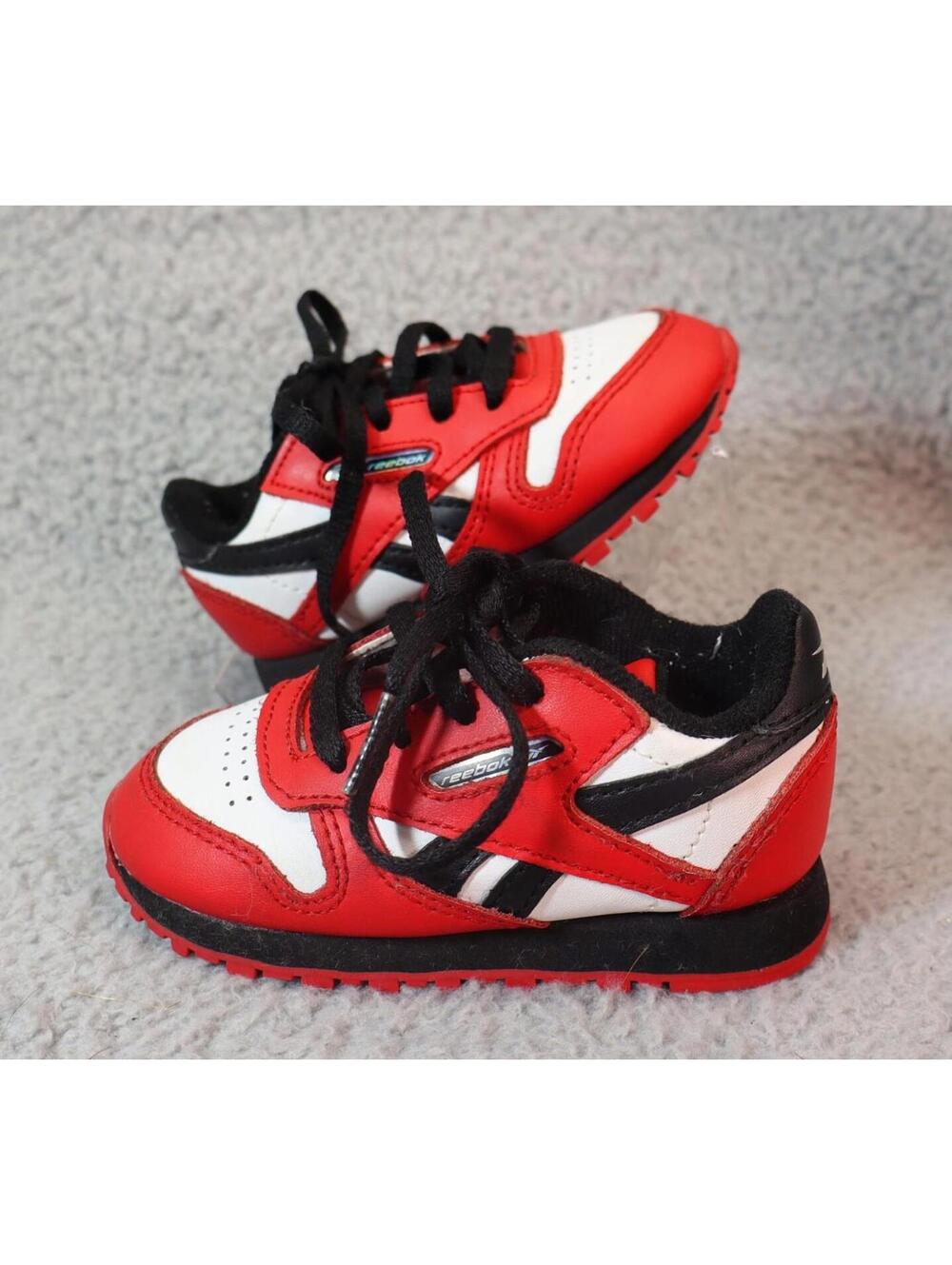 Reebok Classic Leather "Primal Red" Shoe Baby Sz 5
